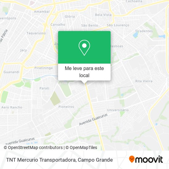 TNT Mercurio Transportadora mapa