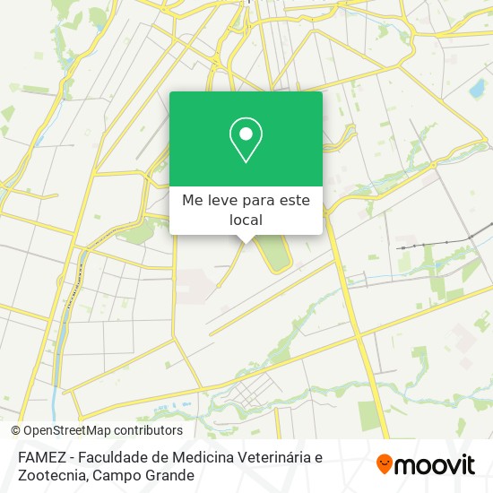 FAMEZ - Faculdade de Medicina Veterinária e Zootecnia mapa