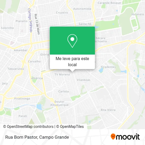 Rua Bom Pastor mapa
