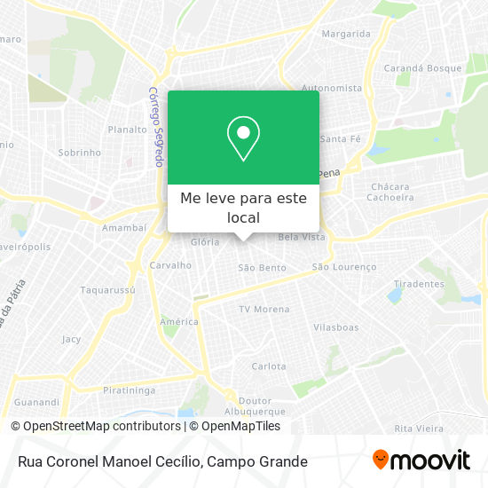 Rua Coronel Manoel Cecílio mapa