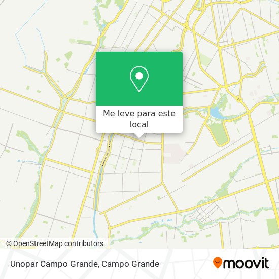 Unopar Campo Grande mapa