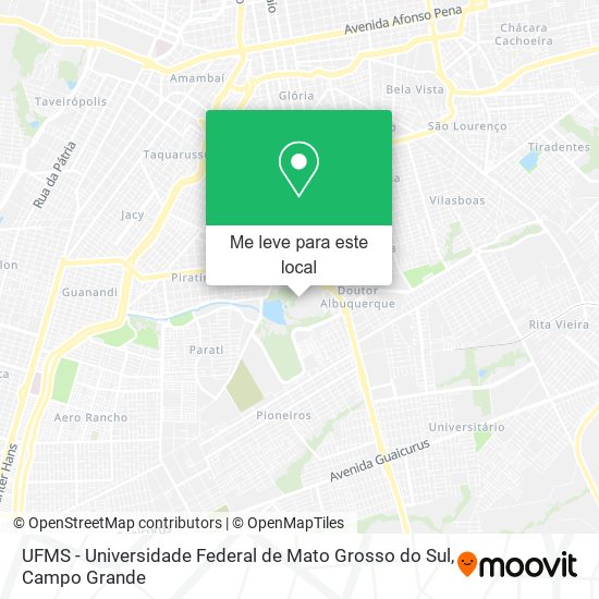 UFMS - Universidade Federal de Mato Grosso do Sul mapa