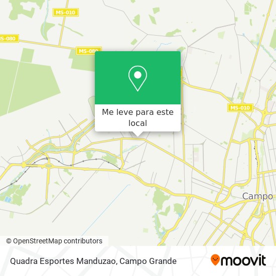 Quadra Esportes Manduzao mapa