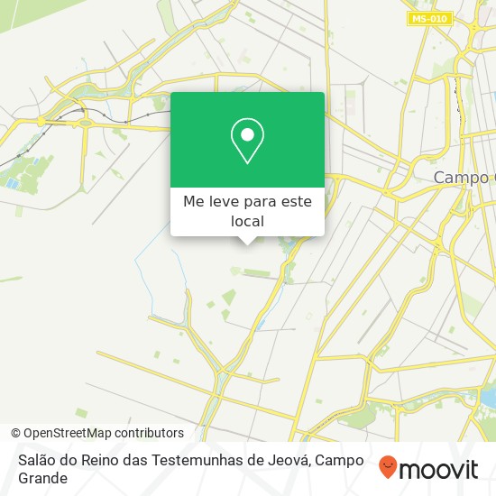 Salão do Reino  das Testemunhas de Jeová mapa