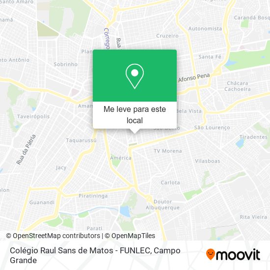 Colégio Raul Sans de Matos - FUNLEC mapa