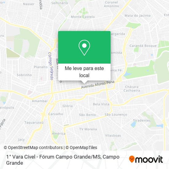 1° Vara Cível - Fórum Campo Grande / MS mapa