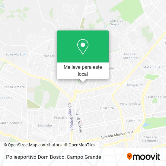 Poliesportivo Dom Bosco mapa