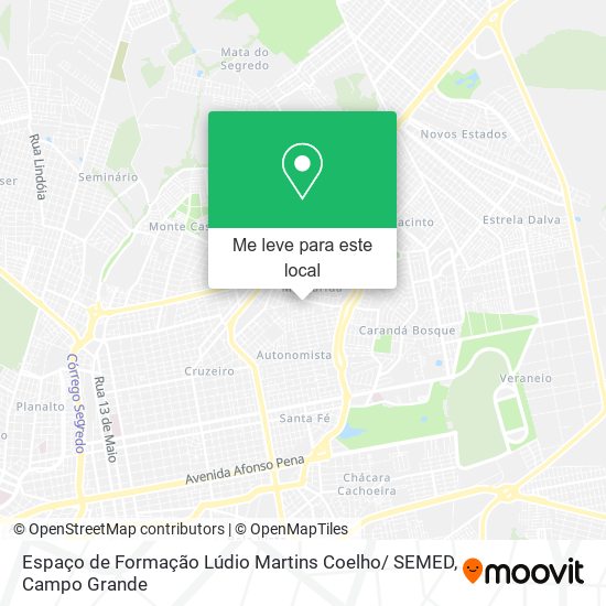 Espaço de Formação Lúdio Martins Coelho/ SEMED mapa