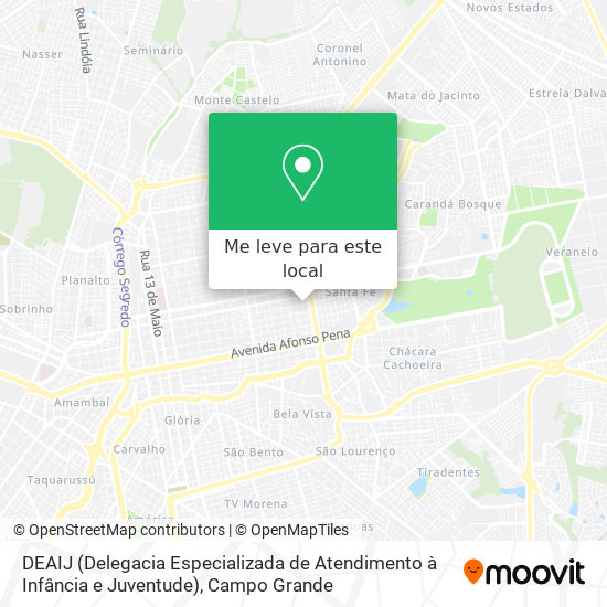 DEAIJ (Delegacia Especializada de Atendimento à Infância e Juventude) mapa