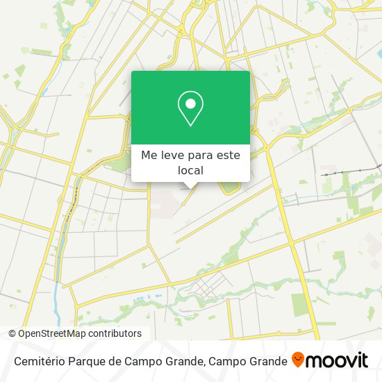 Cemitério Parque de Campo Grande mapa