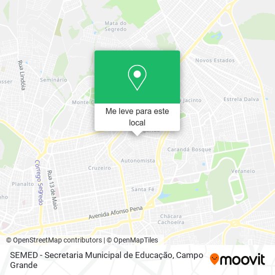 SEMED - Secretaria Municipal de Educação mapa