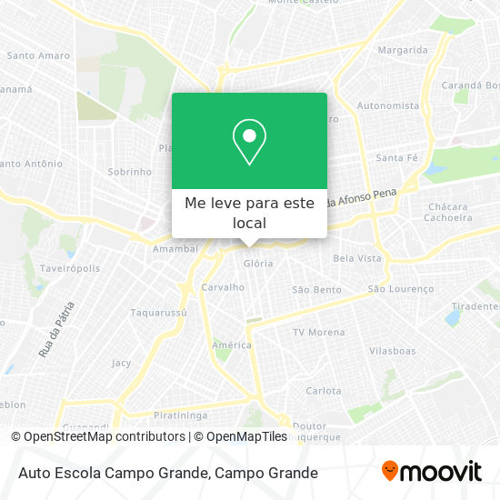 Auto Escola Campo Grande mapa