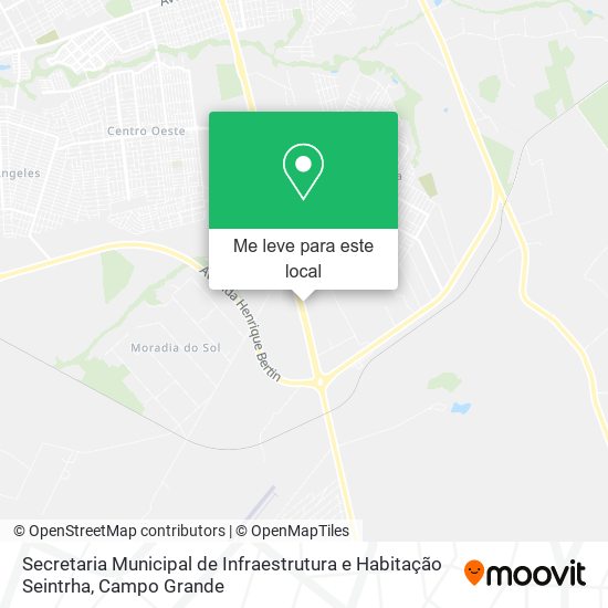 Secretaria Municipal de Infraestrutura e Habitação Seintrha mapa