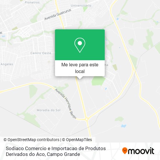 Sodiaco Comercio e Importacao de Produtos Derivados do Aco mapa