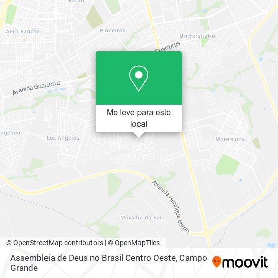 Assembleia de Deus no Brasil Centro Oeste mapa