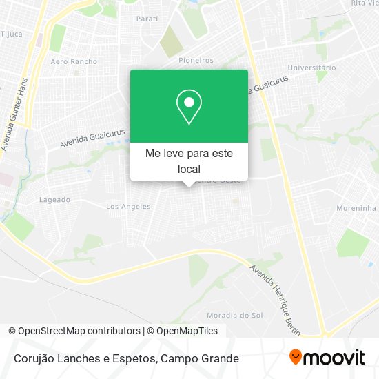 Corujão Lanches e Espetos mapa