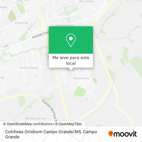 Colchoes Ortobom Campo Grande / MS mapa