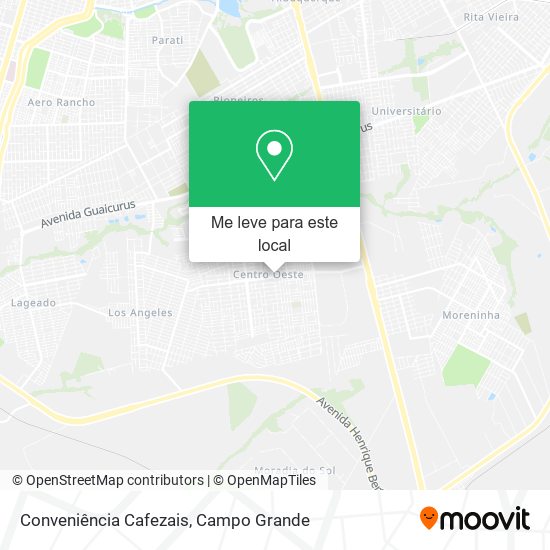 Conveniência Cafezais mapa