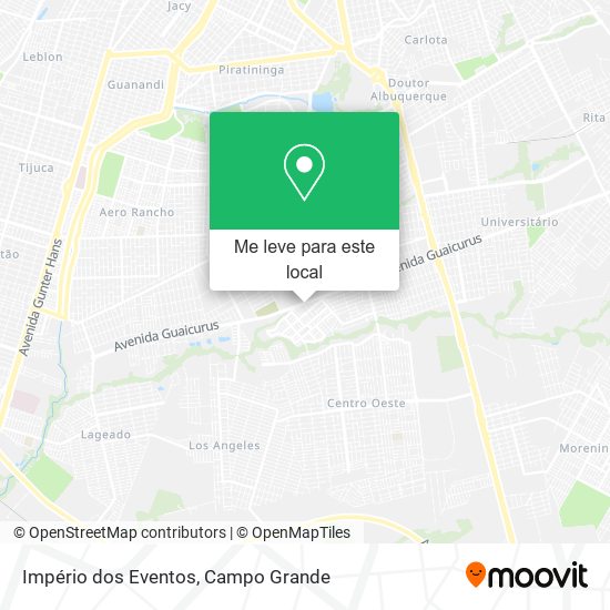 Império dos Eventos mapa