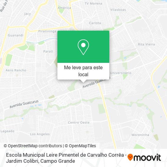 Escola Municipal Leire Pimentel de Carvalho Corrêa - Jardim Colibri mapa