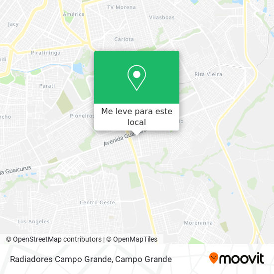 Radiadores Campo Grande mapa