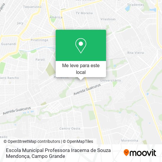 Escola Municipal Professora Iracema de Souza Mendonça mapa
