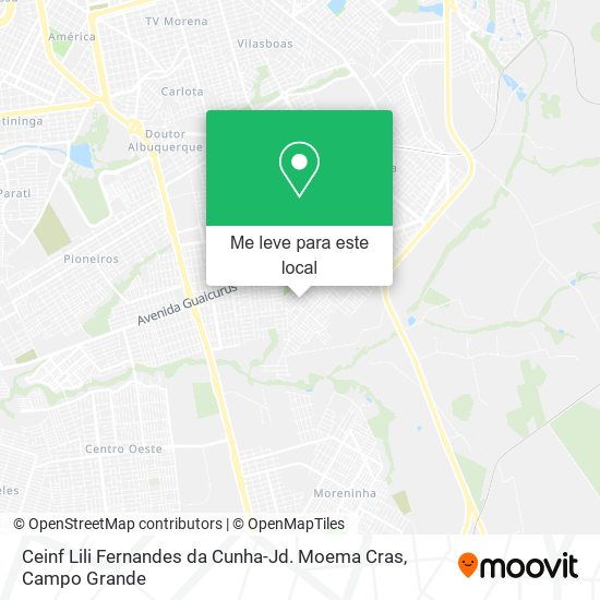 Ceinf Lili Fernandes da Cunha-Jd. Moema Cras mapa