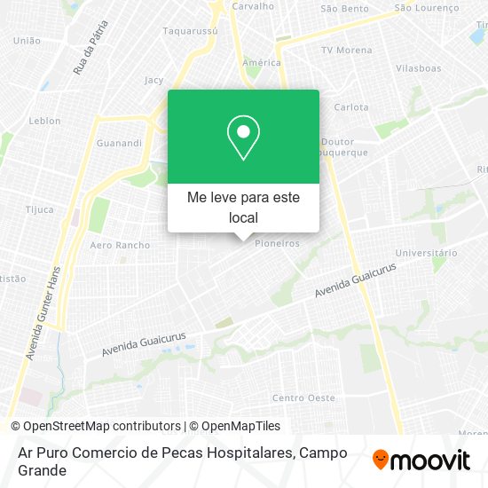 Ar Puro Comercio de Pecas Hospitalares mapa