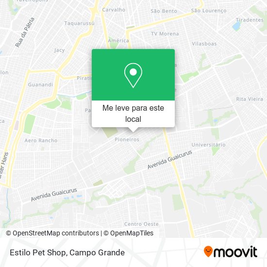 Estilo Pet Shop mapa