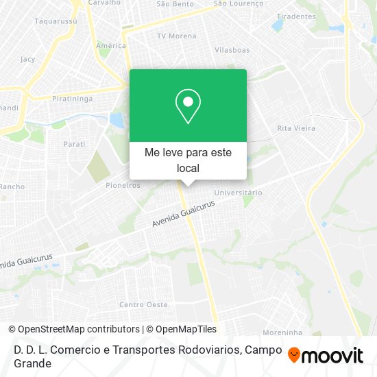 D. D. L. Comercio e Transportes Rodoviarios mapa