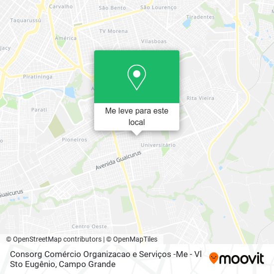 Consorg Comércio Organizacao e Serviços -Me - Vl Sto Eugênio mapa