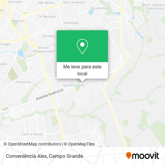 Conveniência Alex mapa