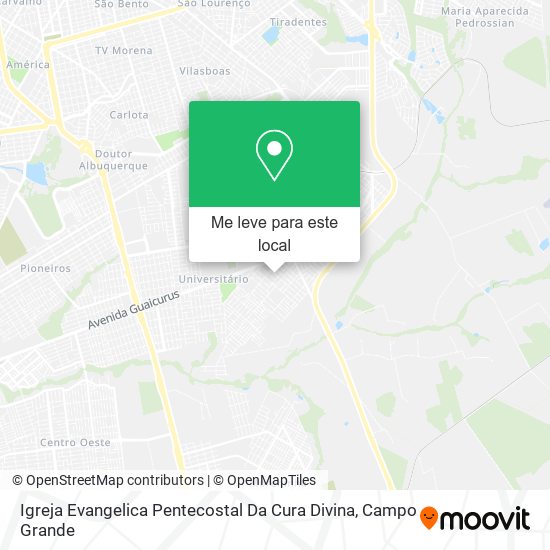 Igreja Evangelica Pentecostal Da Cura Divina mapa