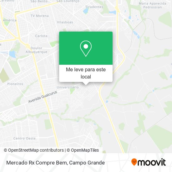 Mercado Rx Compre Bem mapa