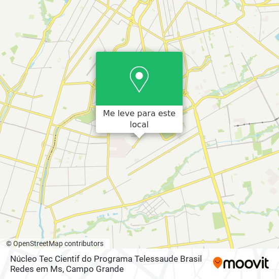 Núcleo Tec Cientif do Programa Telessaude Brasil Redes em Ms mapa