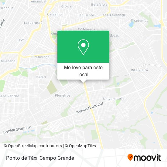 Ponto de Táxi mapa