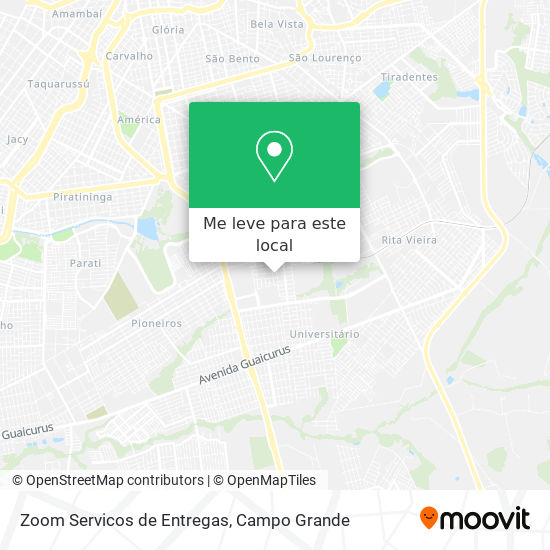 Zoom Servicos de Entregas mapa