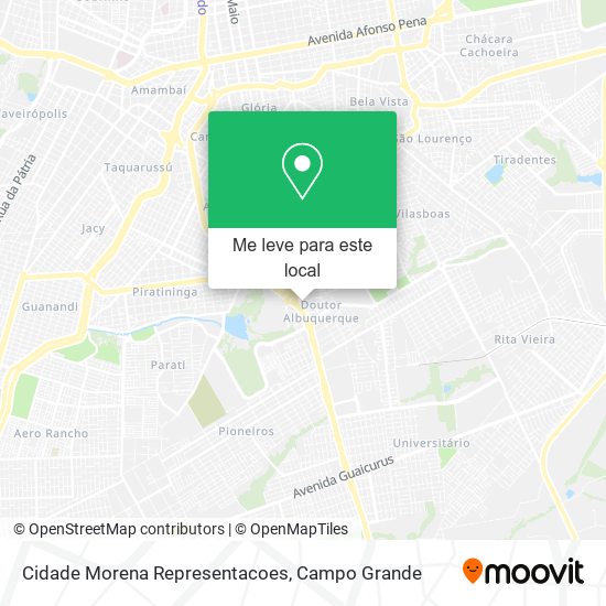 Cidade Morena Representacoes mapa