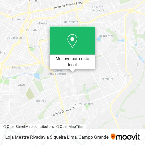 Loja Mestre Rivadavia Siqueira Lima mapa