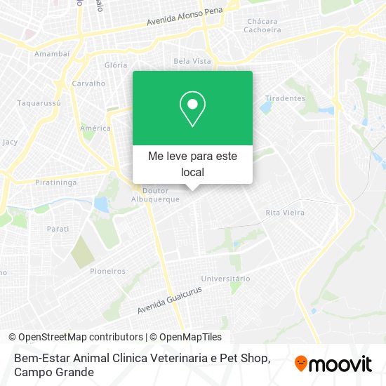 Bem-Estar Animal Clinica Veterinaria e Pet Shop mapa