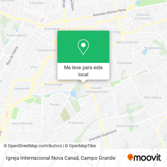 Igreja Internacional Nova Canaã mapa