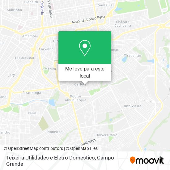 Teixeira Utilidades e Eletro Domestico mapa