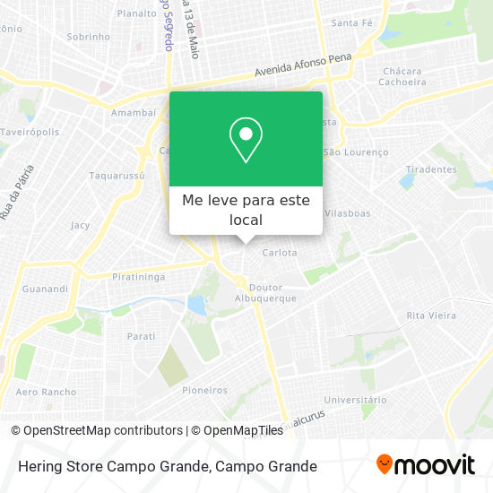 Hering Store Campo Grande mapa