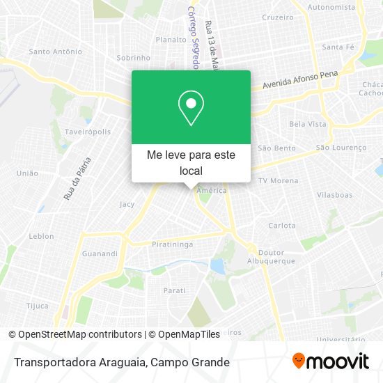 Transportadora Araguaia mapa