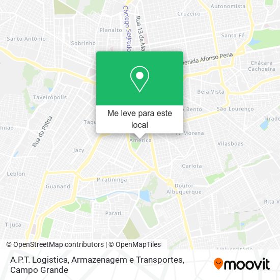 A.P.T. Logistica, Armazenagem e Transportes mapa