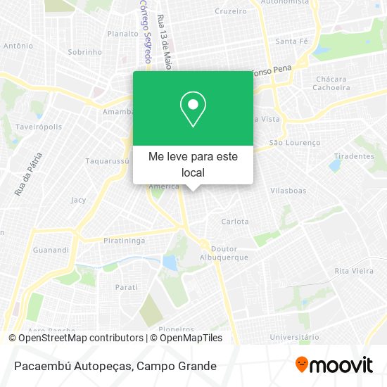 Pacaembú Autopeças mapa