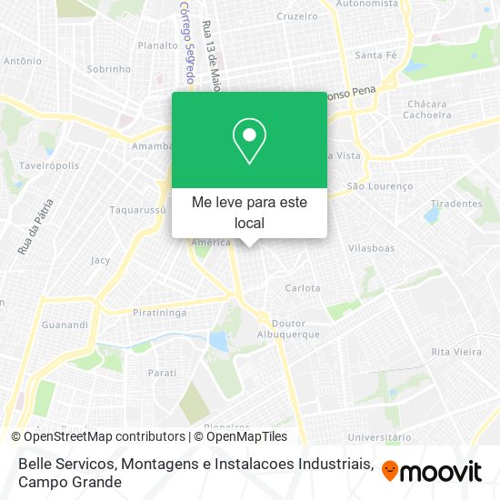 Belle Servicos, Montagens e Instalacoes Industriais mapa