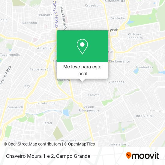 Chaveiro Moura 1 e 2 mapa