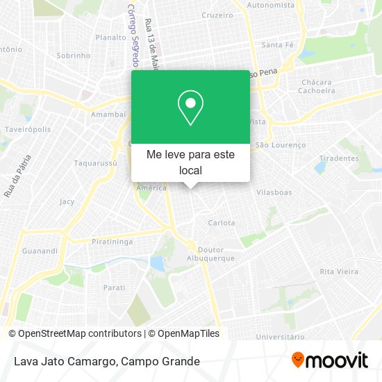 Lava Jato Camargo mapa