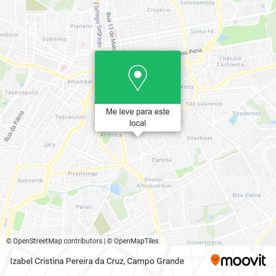 Izabel Cristina Pereira da Cruz mapa